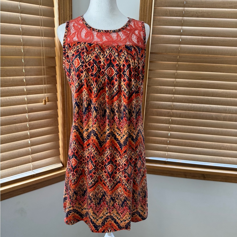 Lace Neckline Dress